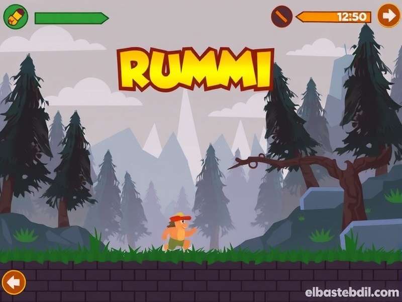 Colorful rummy cards laid out on a green felt table