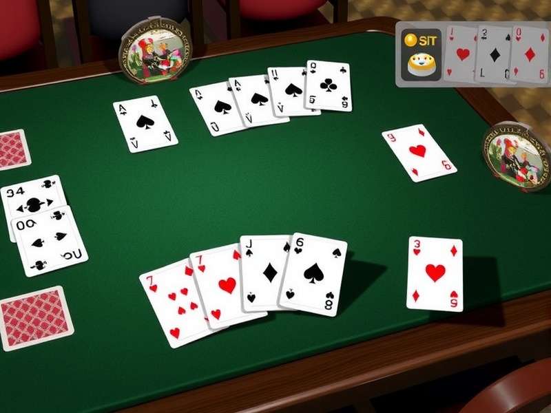 Two people playing Gin Rummy with cards on table