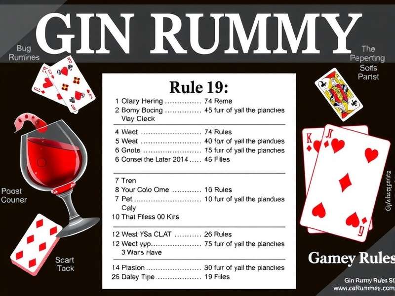 Gin Rummy Rules Sheet – Complete guide for Indian players showing cards and scoring system