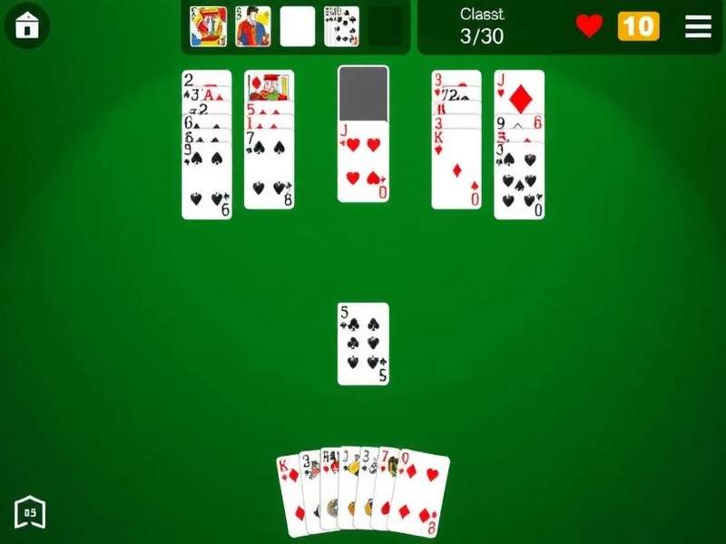 Classic Gin Rummy card game setup with chips and cards on a green table